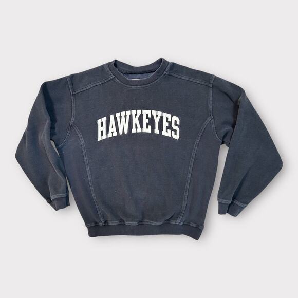 Vintage Gear for Sports Iowa Hawkeyes Women's Spellout Script Sweatshirt black S - Picture 1 of 8